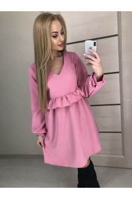 Платье свободное с оборкой